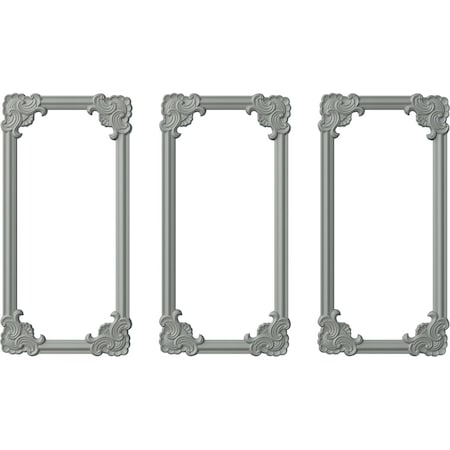 Ekena Millwork 24-in. W x 48-in. H Pompeii Panel Moulding Kit Triple Panel PMLKPO24X48C